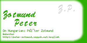 zotmund peter business card